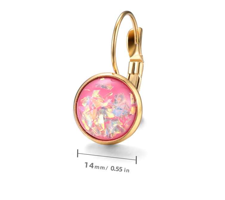 Antieke opalen oorbellen met glans | Goud