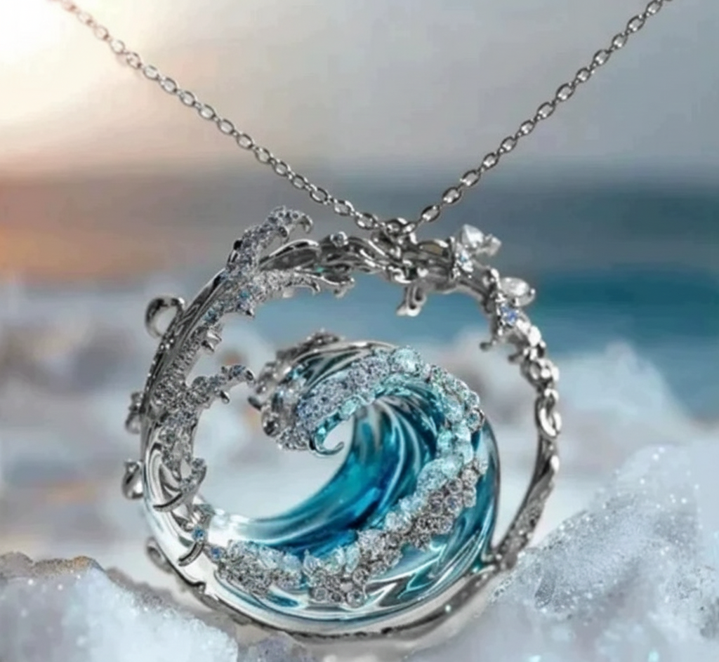 Azuurblauwe broek | Witgoud