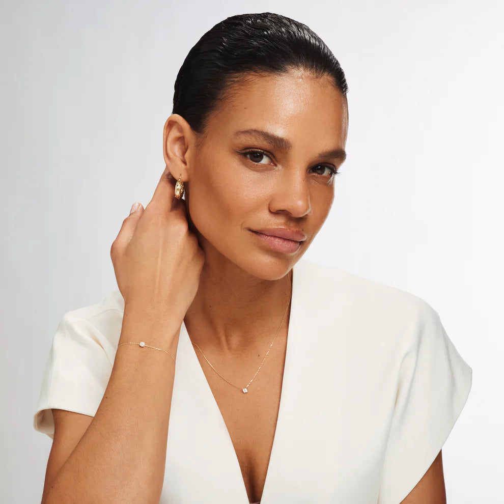 Cléa Moissanite stenen set | Goud