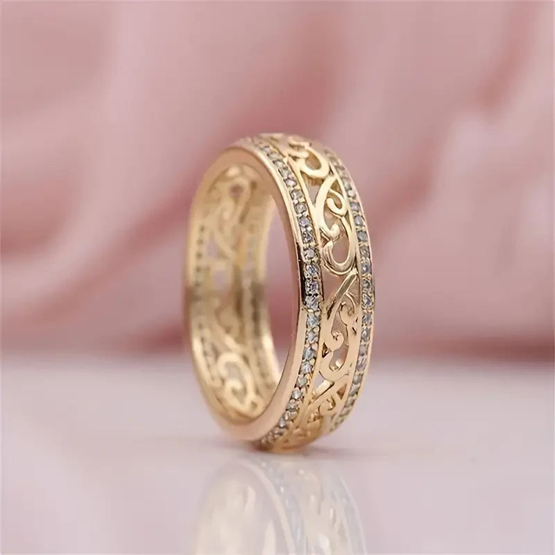 Glanzende holle gouden ring | Goud