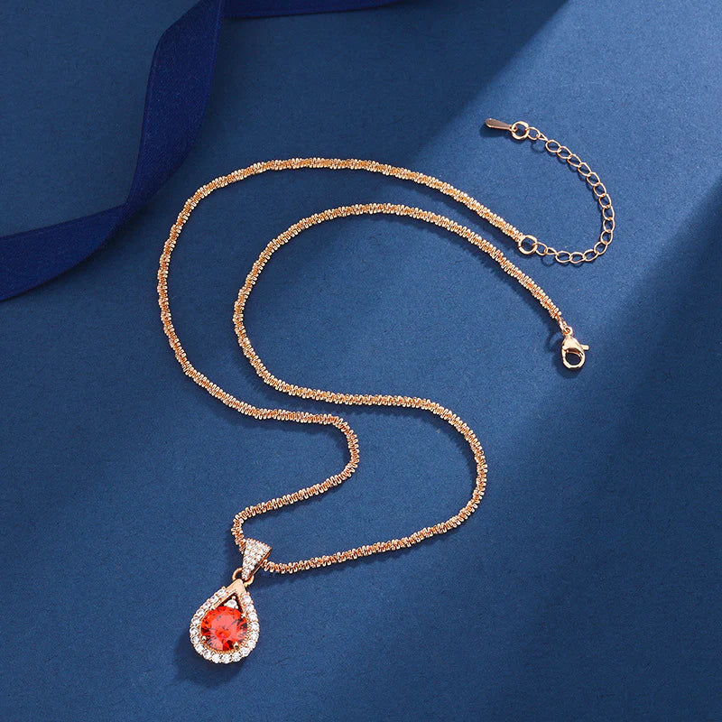 Karmozijnrode champagneset