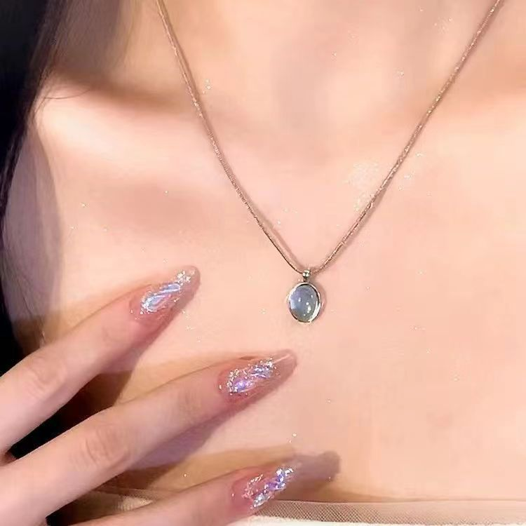 Antieke witte opalen halsketting | Witgoud