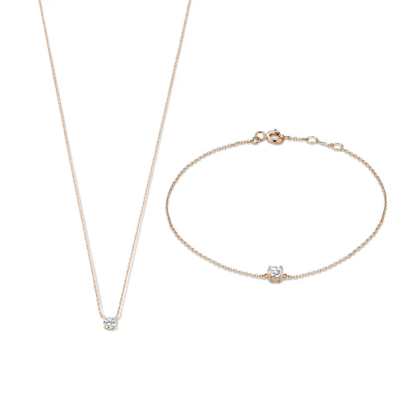 Cléa Moissanite stenen set | Goud