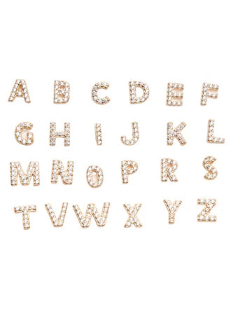 Oorbellen met initialen 1 stuk | Goud