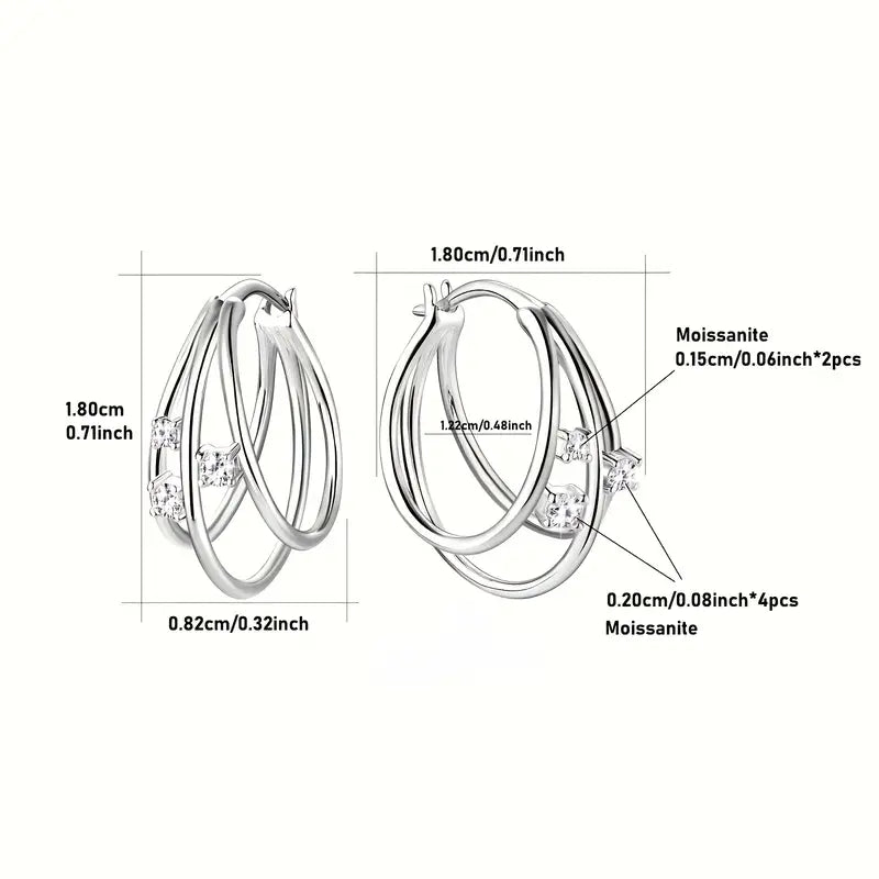 Synthetische moissanite oorbellen